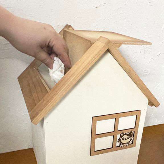 かわいい！ おうち型ダストボックス 6L 猫とブタ BREA-1400-8-P