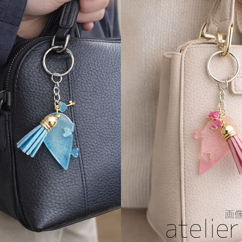 Collar×malice ペアパズルキーホルダー ◎SALE◎ペア キーホルダー パズルピース ブルー＆ピンク キーホルダー