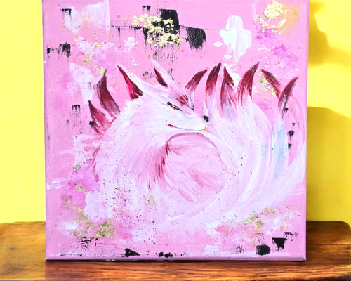 【一点もの】マッティ・ピックヤムサ きつね アクリル画 原画 狐 和風 アクリル画 アート 絵画 Caty 通販 19378207｜Creema