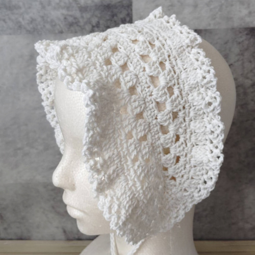 ヘッドドレス レース 編み物 クロシェ バブーシュカ ヘアアクセサリー