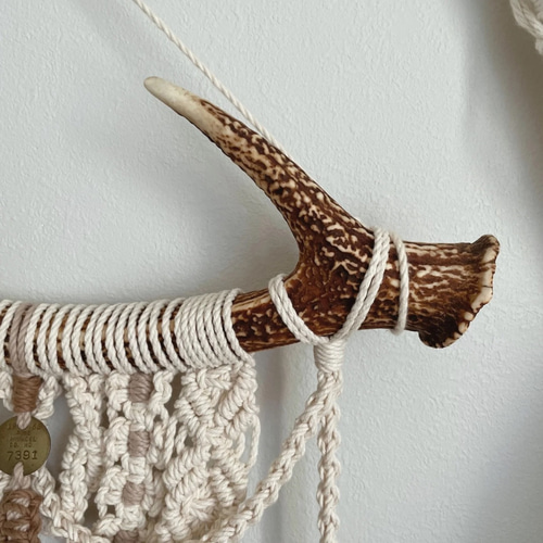 鹿の角×マクラメタペストリー || 慧鹿 －エシカ－ || ナチュラル