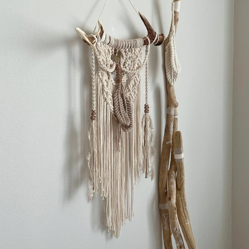鹿の角×マクラメタペストリー || 慧鹿 －エシカ－ || ナチュラル