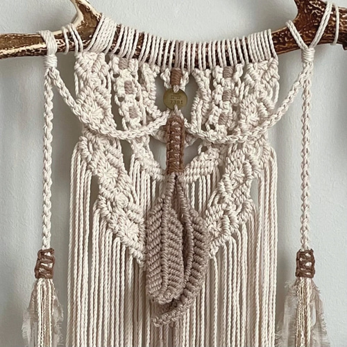 鹿の角×マクラメタペストリー || 慧鹿 －エシカ－ || ナチュラル