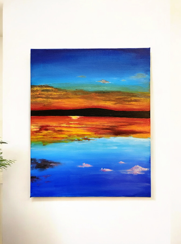 夕焼けと海 アクリル画 アート 絵画 Caty 通販 19378368｜Creema