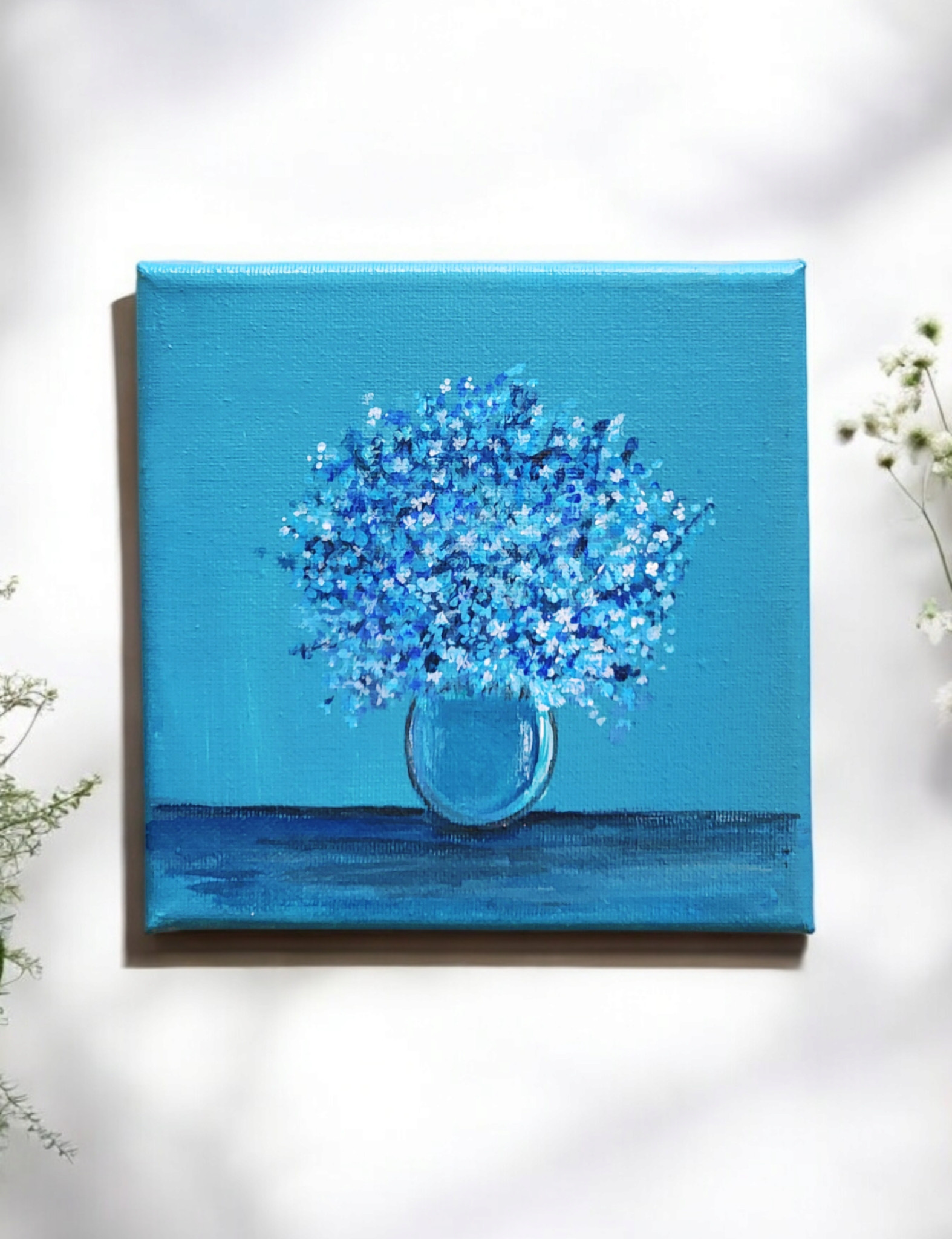 アクリル画　花の絵 メイキング】 アクリル絵の具で描く✾花柄の描き方 How to Paint