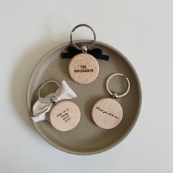 original name tag┃名入れ&送料無料◎お名前キーホルダー　キーリング　名入れ　ネームタグ 木製 6枚目の画像