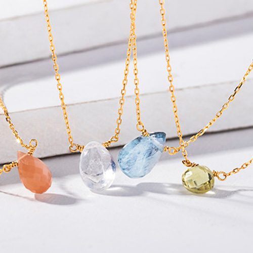 4種類から選べる】天然石ネックレス SV925 長さ調整可能◎全長45cm