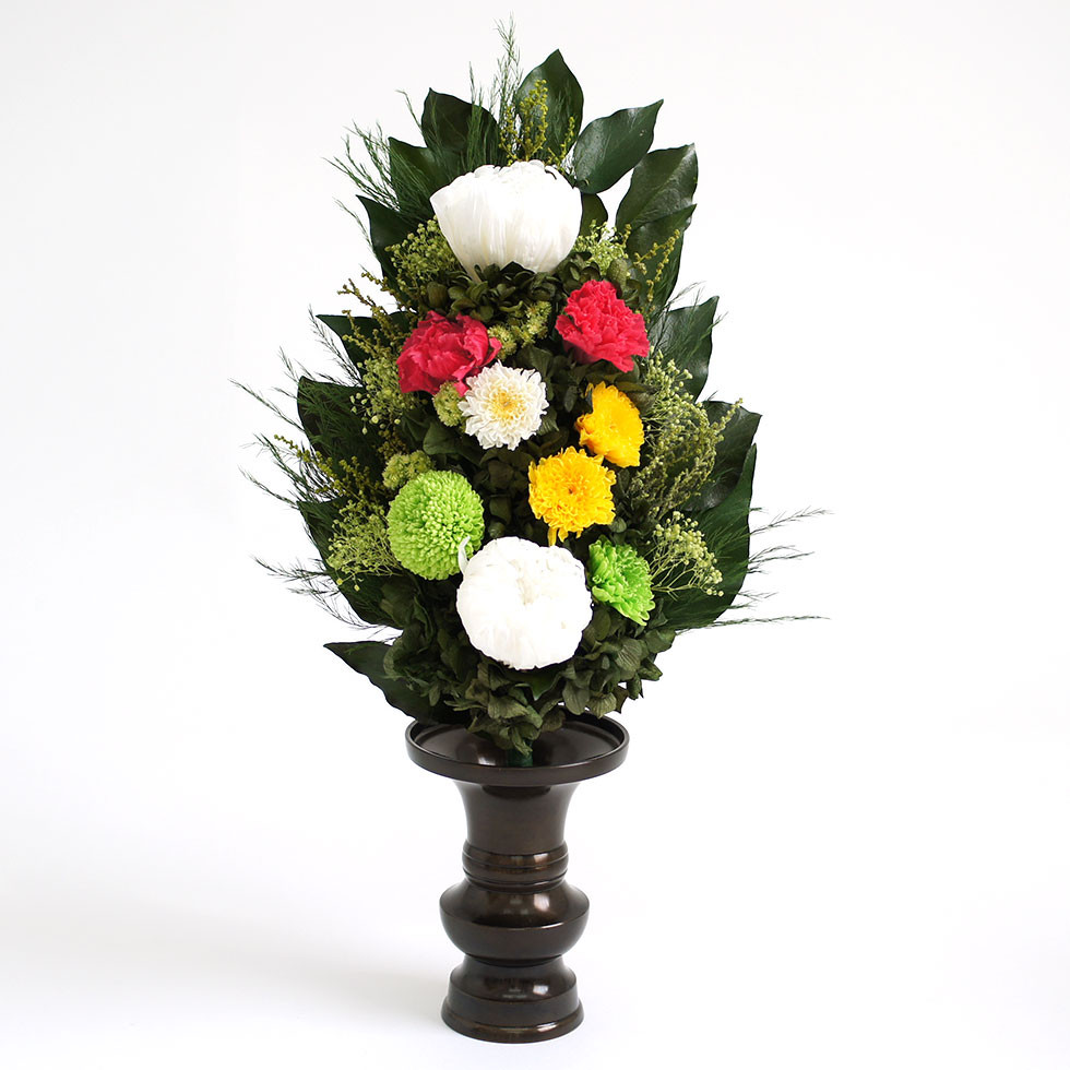 プリザーブドフラワー 仏花 花器なし 「和華」 大きめ 器なし お供え お悔やみ 初盆