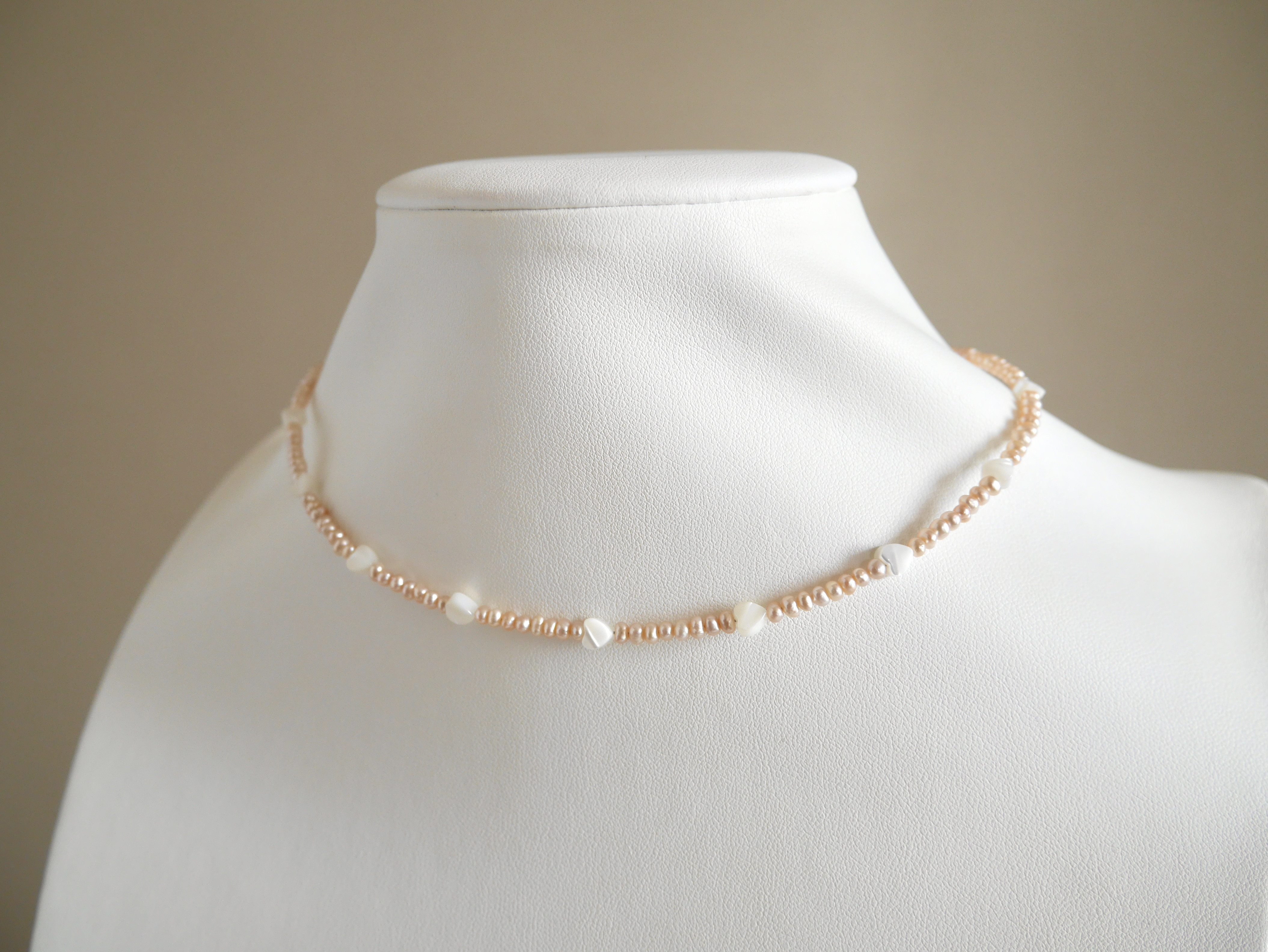 シェル♡型・レッドアゲート　ネックレス　ペンダント　3wayネックレス