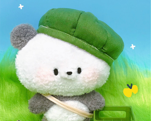 ◎ふんわり癒し系動物ぬいぐるみ＊10cmマスコットキーホルダー|パンダ