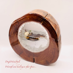 一つ限りの流木アート 海に浮かぶラッコ ジオラマ 流木 フィギュア 置物 インテリア レジン テラリウム 生き物 N33 8枚目の画像