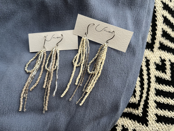 long beads pierce・earring 3枚目の画像