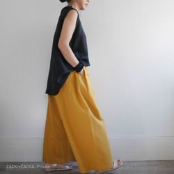 再販｜リネン100%軽やかフリンジフリル｜首もとおしゃれに涼しく華やぐ♡夏ブラウス｜白・黒 14枚目の画像
