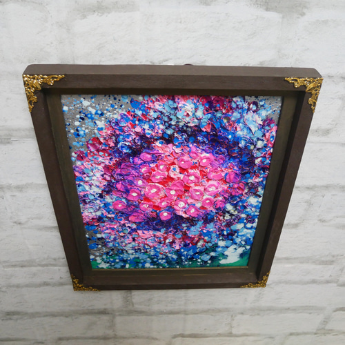 ●日本正規品● 油絵 油彩 通販 HR 絵画 絵画【梅雨のピンクの雨】 絵 油彩画 絵画