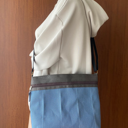 受注生産】倉敷畳縁シンプルリボンショルダーバッグ(ラベンダー