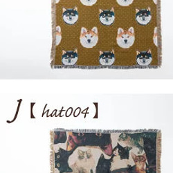 Jubilee 猫犬デザイン ジャガード スローケットラグ 130 x160 cm jubileethrow130160 15枚目の画像