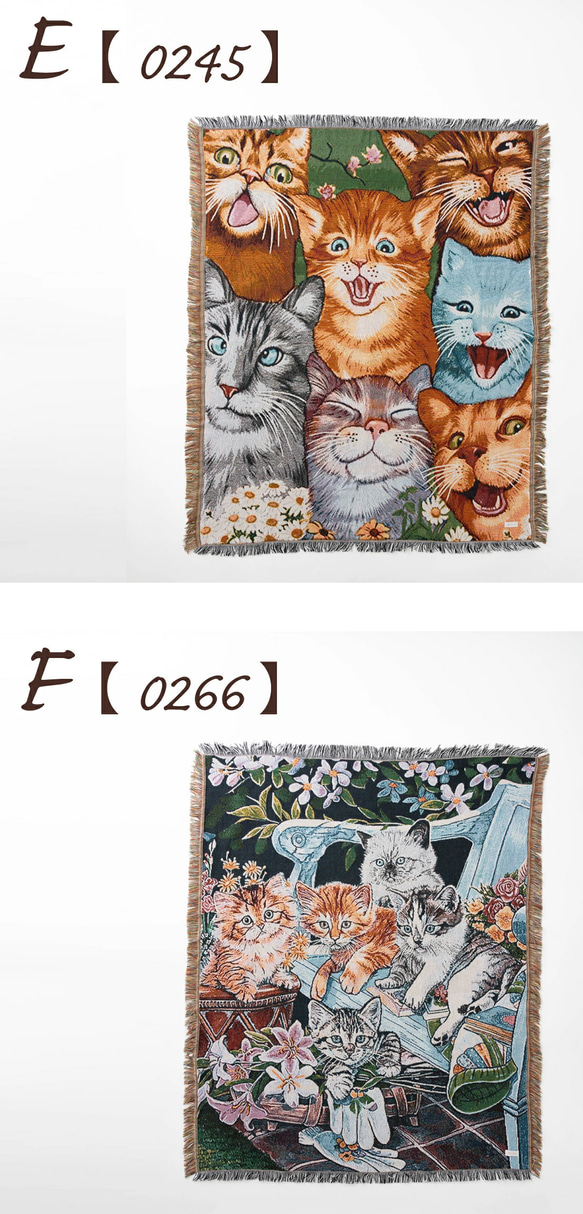 Jubilee 猫犬デザイン ジャガード スローケットラグ 130 x160 cm jubileethrow130160 13枚目の画像