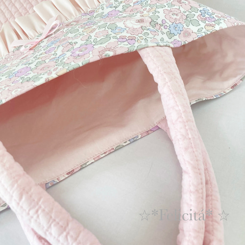 matsu　ヌビ　リバティ　レッスンバッグ　シューズバッグ　オーダー 入園入学 刺繍ヌビ2点セット レッスンバッグ・シューズケース／セット販売