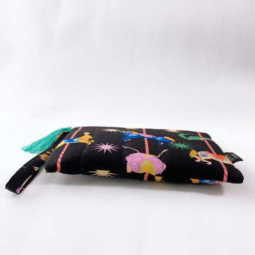 Timeless treasure ＊ 遊園地 木馬 ポーチ 14 cm キルティングフラット