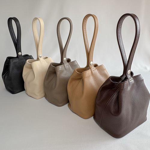 レザー巾着バッグ 全5色 メンズ レディース 巾着バッグ T.M.