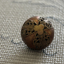 フランスアンティークボタン メタル製 1900年初頭 ドーム型