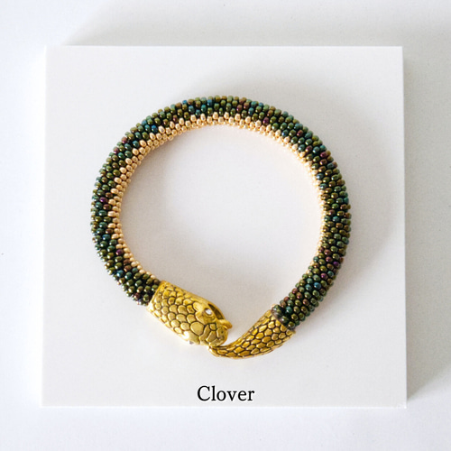 ヘビビーズブレスレット ヘビモチーフ・アニマルカラー】ビーズブレスレット｜神聖な守り