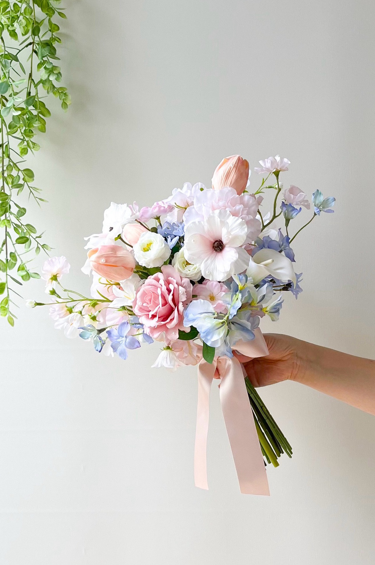 【7日で届く！】完成品ブーケ ピンクブーケ＆ブートニア こちらのお写真のブーケをお届けします♪