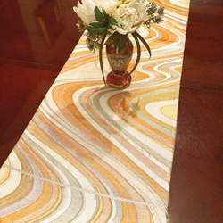 table runner 「青磁色・彩」　帯リメイク 帯リメイク - テーブルクロスの人気通販 | minne byGMOペパボ 国内最大