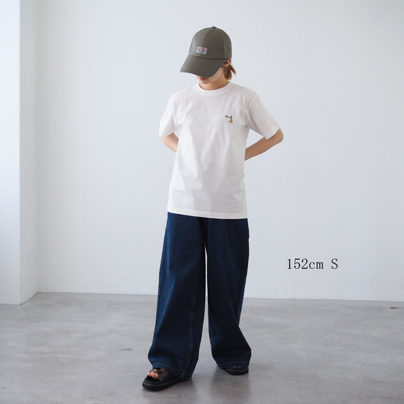 選べる刺繍5種類 半袖Tシャツ【クマ/アヒル/バレリーナ/ナイスクリーム/ターキー】 9枚目の画像