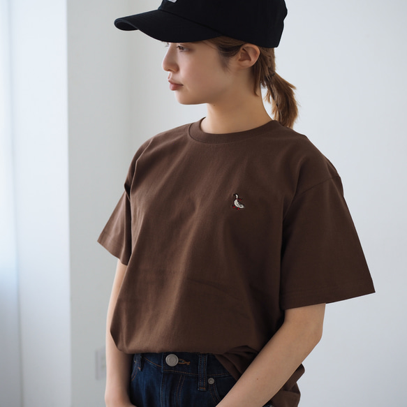 選べる刺繍5種類 半袖Tシャツ【クマ/アヒル/バレリーナ/ナイスクリーム/ターキー】 2枚目の画像