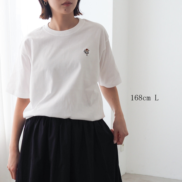 選べる刺繍5種類 半袖Tシャツ【クマ/アヒル/バレリーナ/ナイスクリーム/ターキー】 7枚目の画像