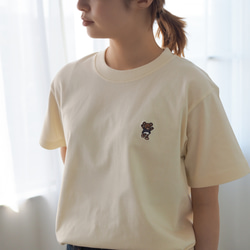 選べる刺繍5種類 半袖Tシャツ【クマ/アヒル/バレリーナ/ナイスクリーム/ターキー】 5枚目の画像