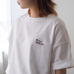選べる刺繍5種類 半袖Tシャツ【クマ/アヒル/バレリーナ/ナイスクリーム/ターキー】 6枚目の画像