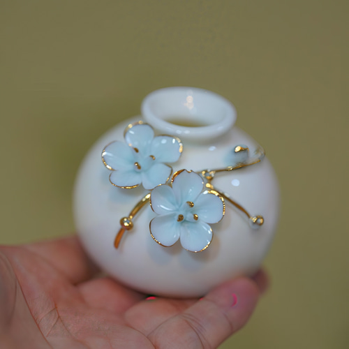 手のひらサイズの陶器花瓶＆一輪挿しおうち時間のインテリア雑貨