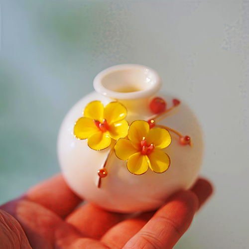 手のひらサイズの陶器花瓶＆一輪挿しおうち時間のインテリア雑貨