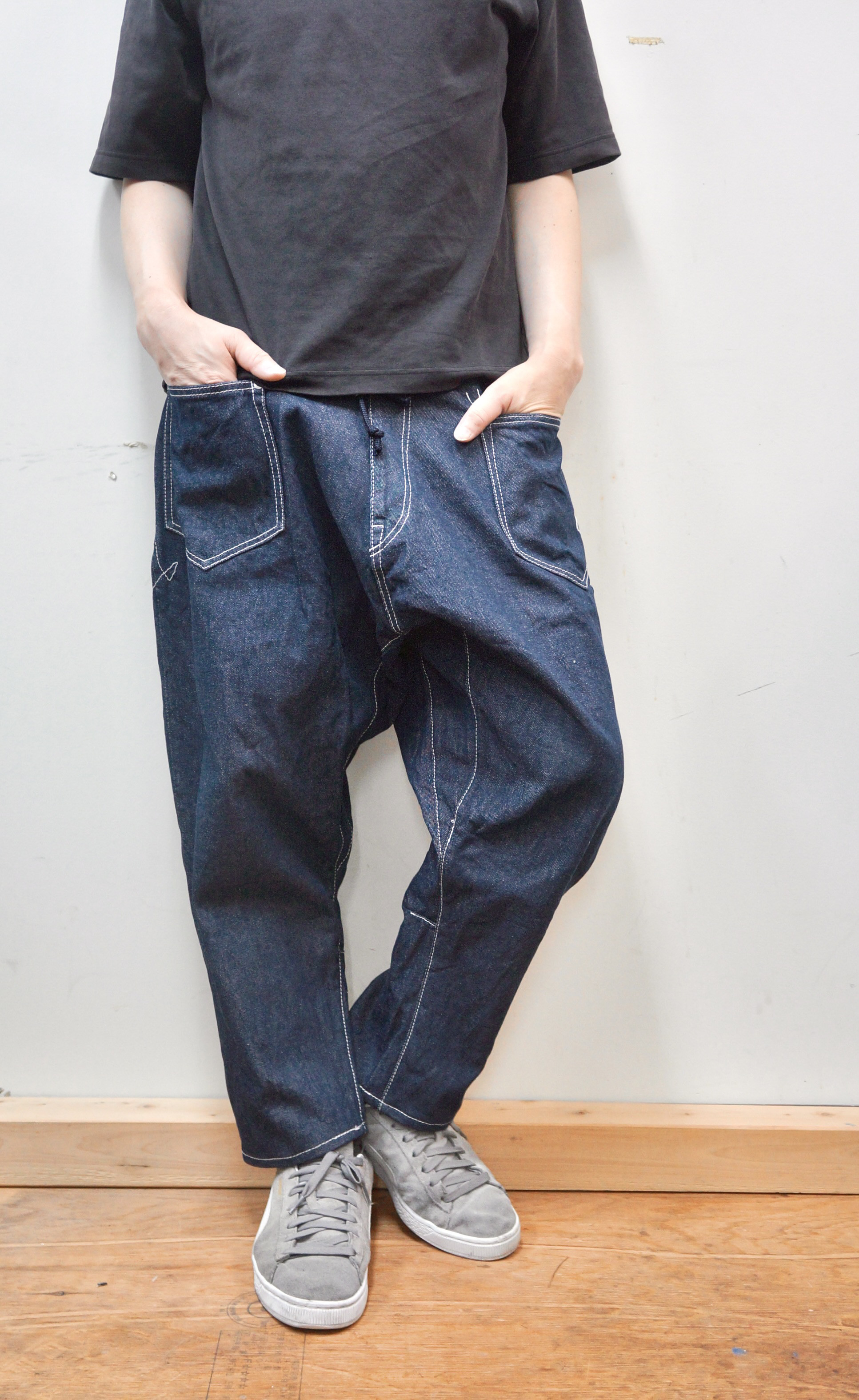 未使用品　RRL　S〜М程度　デニムパンツ　青耳　ジーンズ No.201 青耳デニム 本藍染め ロングパンツ SHINOBU OGAYA DENIM