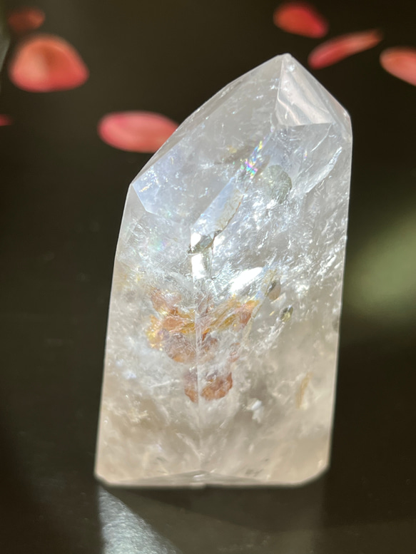 パイライトインクォーツ✨　レインボー　クリスタル　水晶　黄鉄鉱　ポイント パイライトインクォーツ クリスタル 水晶 黄鉄鉱 ポイント