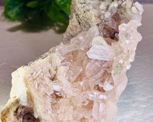 ピンクヒマラヤ 龍穴水晶 マニカラン産 クリスタル 原石 クラスター