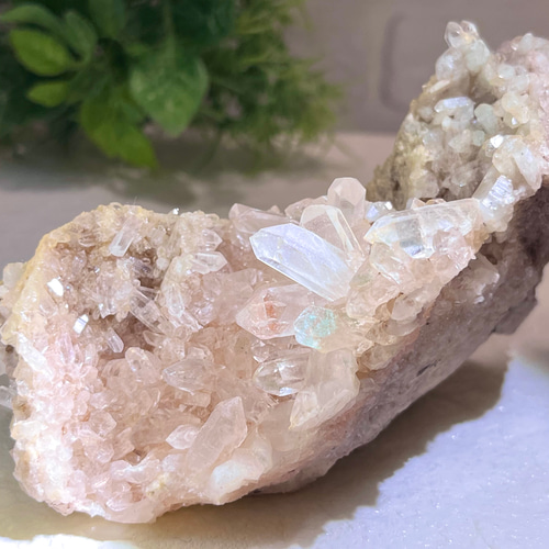 チャネリング✨ ヒマラヤ　マニカラン産　ピンク　水晶 クリスタル　原石 インド・マニカラン産]ピンクヒマラヤ水晶クラスター/原石 - 埼玉県