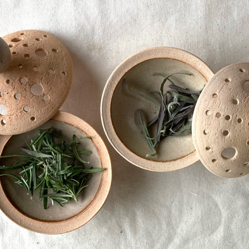 ポプリポット 白 焼き締め ディフューザー・アロマポット mitti