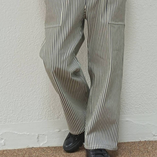 岡山デニムヒッコリー 10オンス 太ストライプ】ストレートパンツ