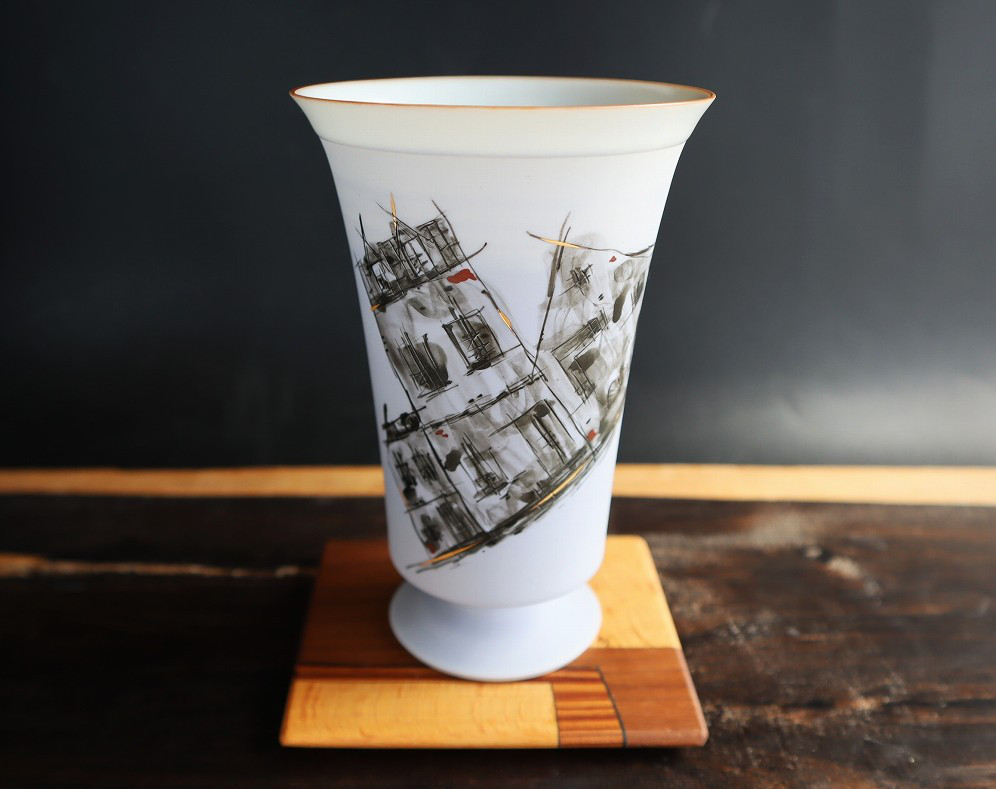 青・高足街かどグラス－京焼・清水焼