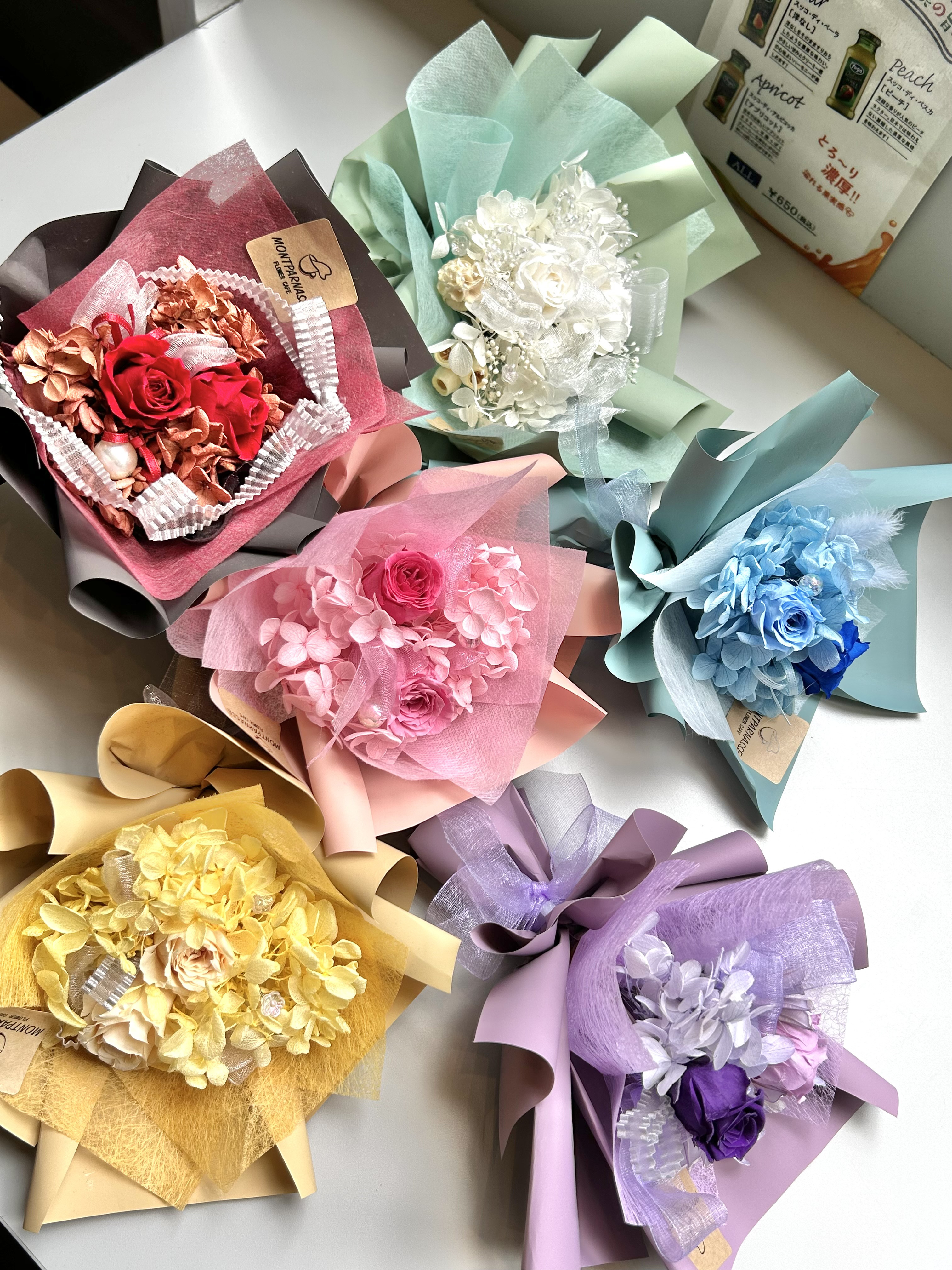 プリザーブドフラワー  オーダーミニブーケ オーダーメイド】プリザーブドフラワーのミニ花束（ブーケトス用