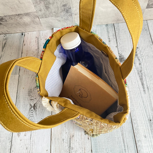 美しいインド刺繍リボントートバッグ③【Sサイズ】 トートバッグ muika