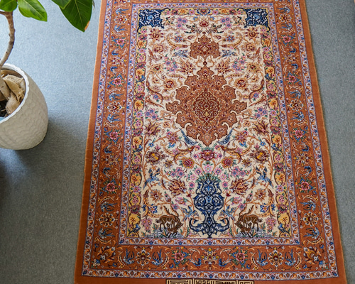 ペルシャ絨毯 イスファハン 高品質 195x130cm 手織り ラグ ペルシャ絨毯 イスファハン 高品質 195x130cm 手織り ラグ