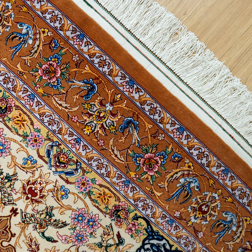 ペルシャ絨毯イスファハン サハラク房 163×110cm カーペット・絨毯