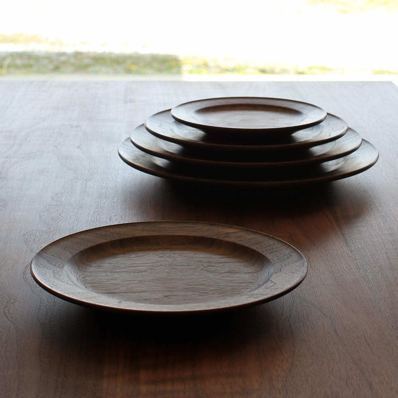 リムプレート　ウォールナット21cm