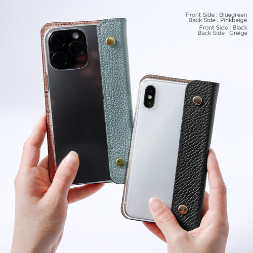 本革 クリアケース 全機種 スマホケース 手帳型 レザー ポケット