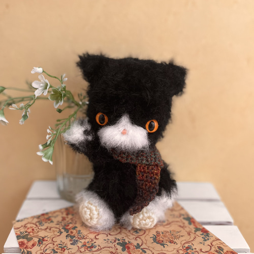猫 ねこ ふわふわ ぬいぐるみ 編みぐるみ あみぐるみ
