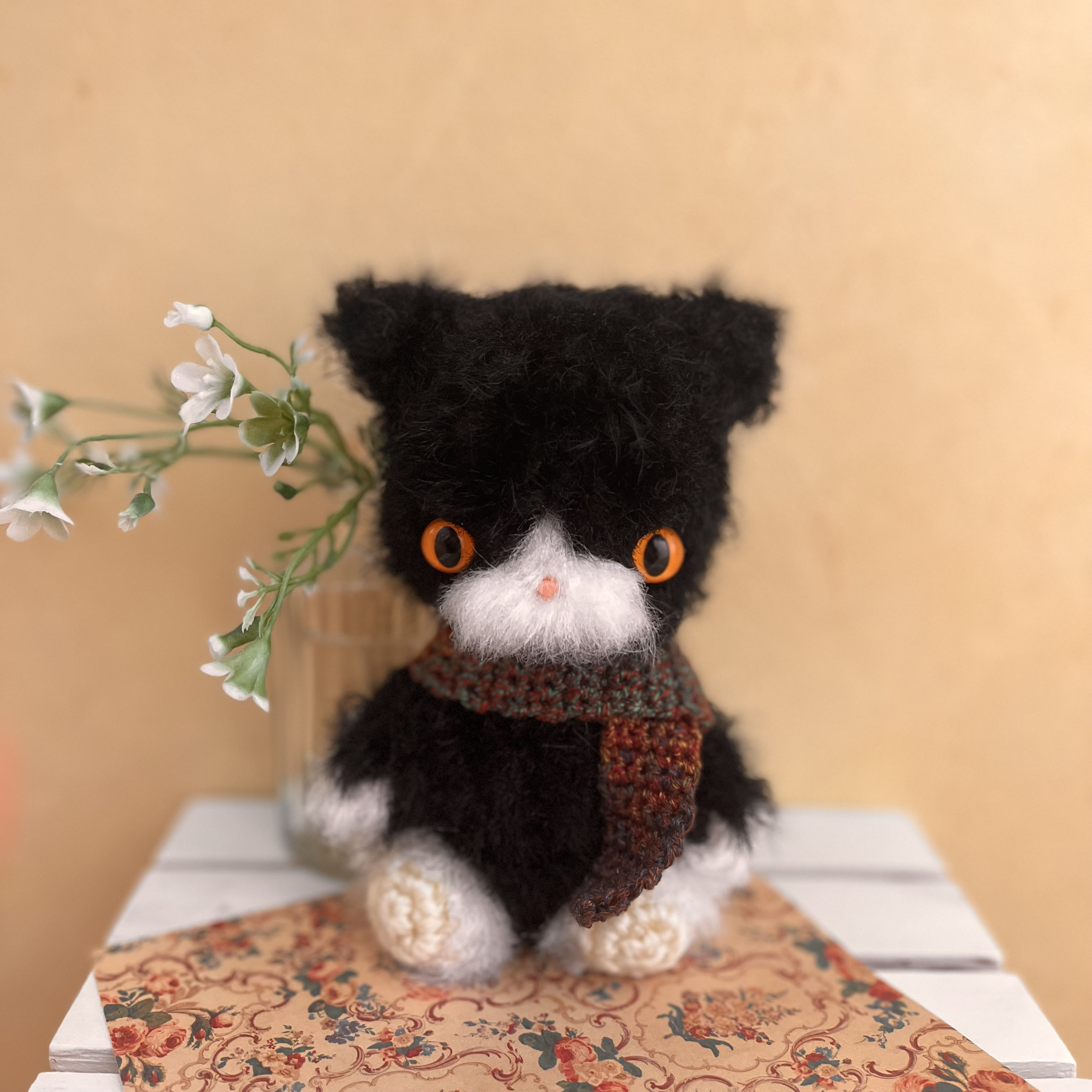 猫 ねこ ふわふわ ぬいぐるみ 編みぐるみ あみぐるみ